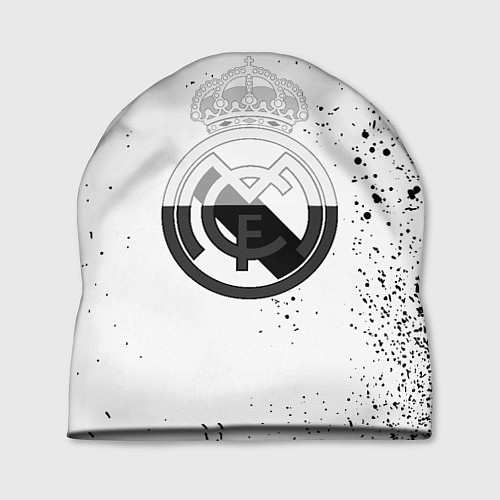 Шапка Реал Мадрид черно белые краски / 3D-принт – фото 1
