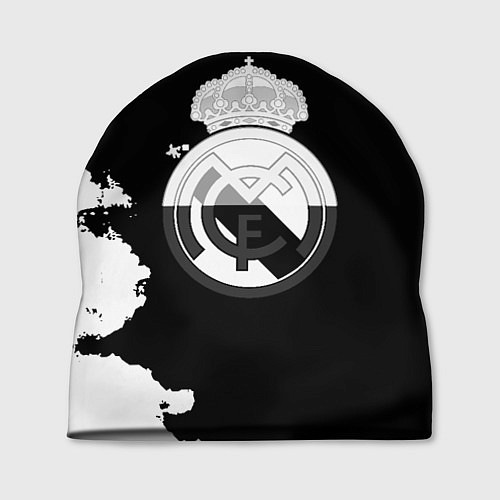 Шапка Реал Мадрид черно белые краски / 3D-принт – фото 1