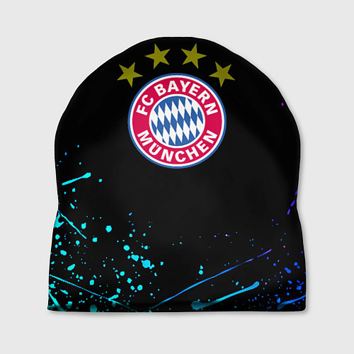 Шапка Бавария Мюнхен неоновые краски всплеск / 3D-принт – фото 1
