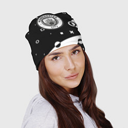 Шапка Манчестер сити геометрия блэк, цвет: 3D-принт — фото 2