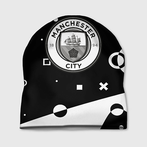 Шапка Манчестер сити геометрия блэк / 3D-принт – фото 1