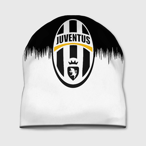 Шапка Juventus черно белые краски текстура / 3D-принт – фото 1