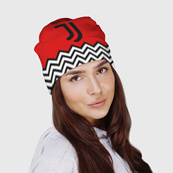 Шапка Ювентус полосы спорт, цвет: 3D-принт — фото 2