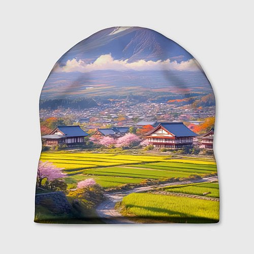 Шапка Сакура у подножия Фудзиямы / 3D-принт – фото 1