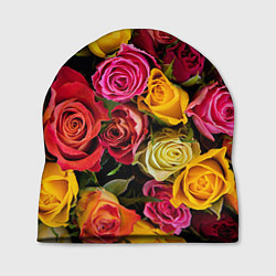 Шапка Ассорти из роз, цвет: 3D-принт