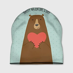 Шапка Медведь с сердцем, цвет: 3D-принт
