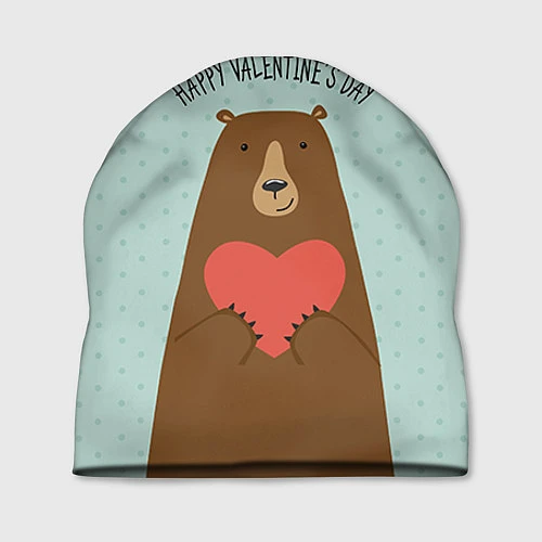 Шапка Медведь с сердцем / 3D-принт – фото 1