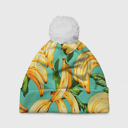 Шапка c помпоном Банан / 3D-Белый – фото 1