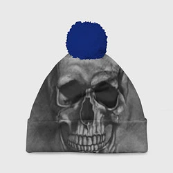 Шапка с помпоном Череп, цвет: 3D-тёмно-синий