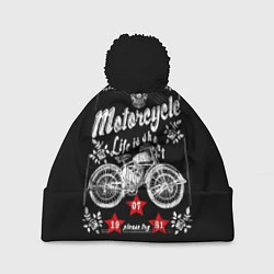 Шапка c помпоном Moto t-shirt 2