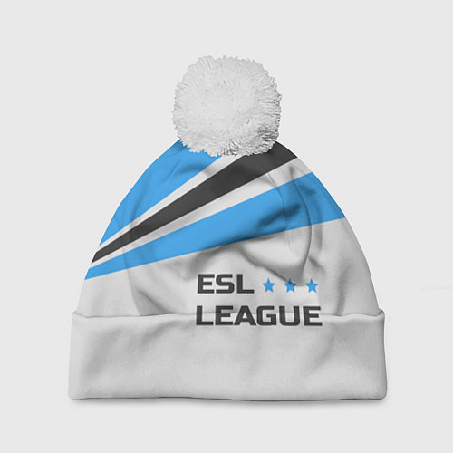 Шапка c помпоном ESL league / 3D-Белый – фото 1