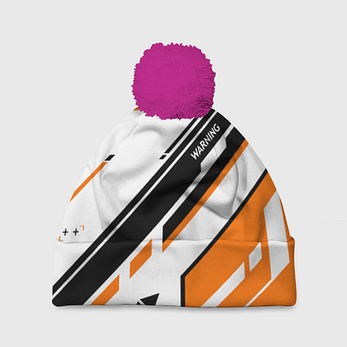 Шапка c помпоном CS:GO Asiimov P90 Style / 3D-Малиновый – фото 1