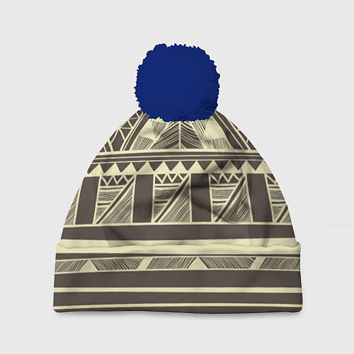Шапка c помпоном Камерун / 3D-Тёмно-синий – фото 1