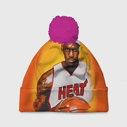 Шапка c помпоном LeBron James: Heat