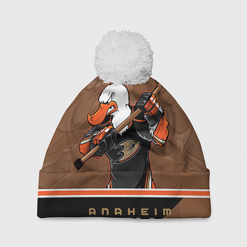 Шапка c помпоном Anaheim Ducks / 3D-Белый – фото 1