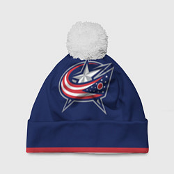 Шапка c помпоном Columbus Blue Jackets