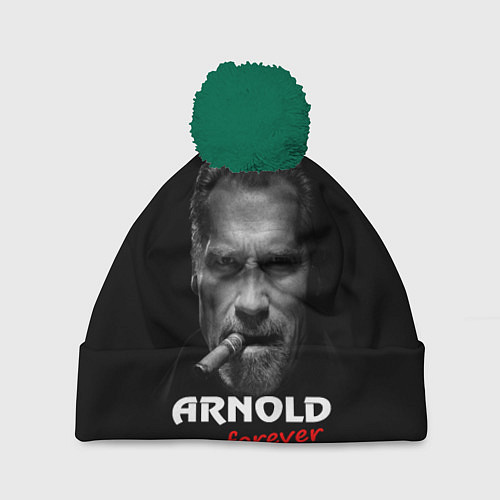 Шапка c помпоном Arnold forever / 3D-Зеленый – фото 1