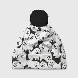 Шапка с помпоном Undertale Annoying dog, цвет: 3D-черный