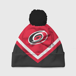 Шапка с помпоном NHL: Carolina Hurricanes, цвет: 3D-черный