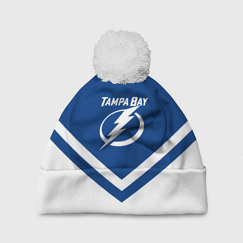 Шапка c помпоном NHL: Tampa Bay Lightning / 3D-Белый – фото 1