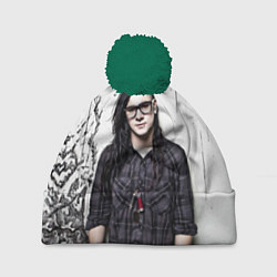 Шапка с помпоном Skrillex Boy, цвет: 3D-зеленый