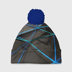 Шапка с помпоном Текстура, цвет: 3D-тёмно-синий