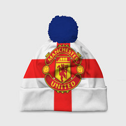 Шапка с помпоном Manchester Utd: England, цвет: 3D-тёмно-синий