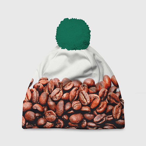 Шапка c помпоном Coffee / 3D-Зеленый – фото 1