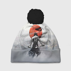 Шапка c помпоном Японский самурай