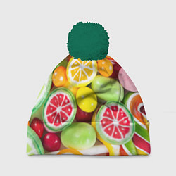 Шапка с помпоном Candy Summer, цвет: 3D-зеленый