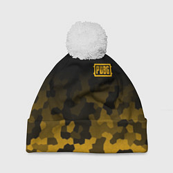 Шапка с помпоном PUBG: Military Honeycomb, цвет: 3D-белый