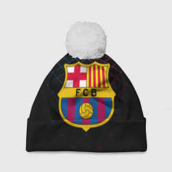 Шапка с помпоном FC Barcelona Lines, цвет: 3D-белый