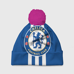 Шапка с помпоном FC Chelsea: Gold Lines, цвет: 3D-малиновый