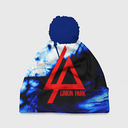 Шапка c помпоном Linkin Park blue smoke