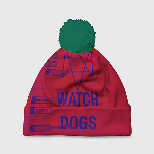 Шапка c помпоном Watch Dogs: Hacker Collection / 3D-Зеленый – фото 1