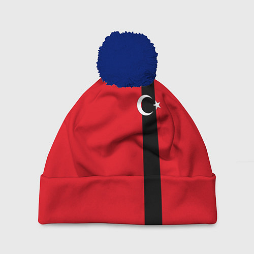 Шапка c помпоном Турция / 3D-Тёмно-синий – фото 1