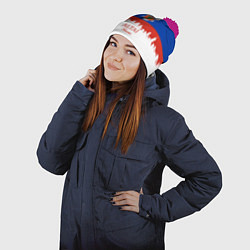 Шапка с помпоном Altai: Russia, цвет: 3D-малиновый — фото 2