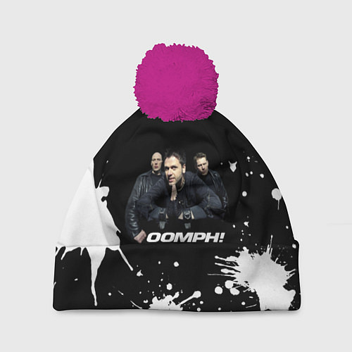Шапка c помпоном Группа OOMPH! / 3D-Малиновый – фото 1