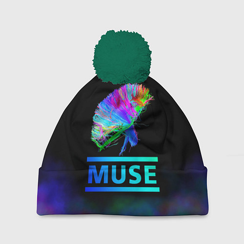 Шапка c помпоном Muse: Neon Flower / 3D-Зеленый – фото 1
