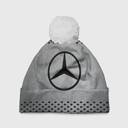 Шапка с помпоном Mercedes-Benz: Hardened Steel, цвет: 3D-белый
