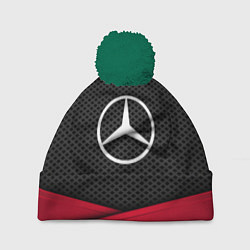 Шапка с помпоном Mercedes Benz: Grey Carbon, цвет: 3D-зеленый