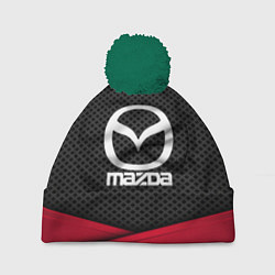 Шапка с помпоном Mazda: Grey Carbon, цвет: 3D-зеленый