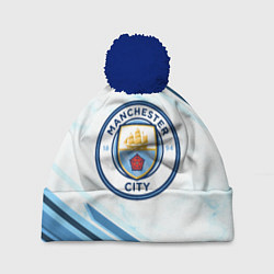 Шапка c помпоном Manchester city