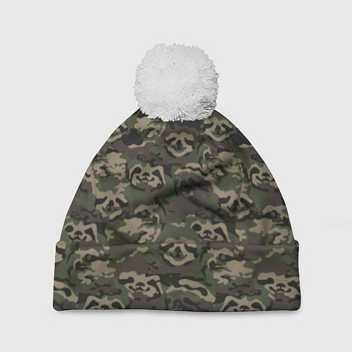 Шапка c помпоном Лига лени / 3D-Белый – фото 1