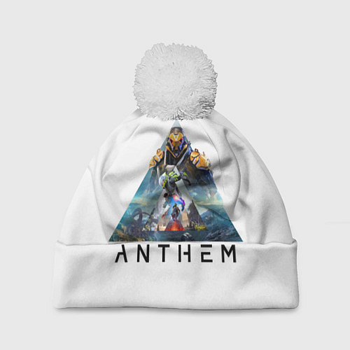 Шапка c помпоном ANTHEM Planet / 3D-Белый – фото 1