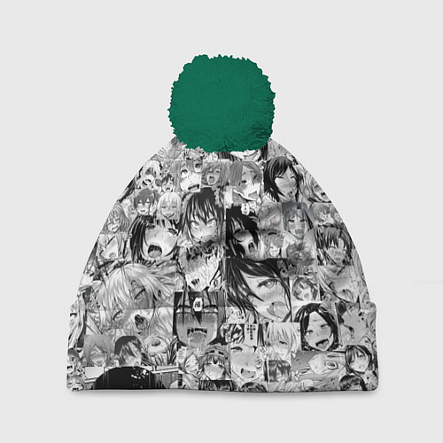 Шапка c помпоном AHEGAO / 3D-Зеленый – фото 1