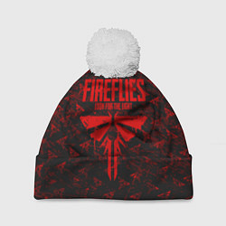 Шапка с помпоном Fireflies: Red Logo, цвет: 3D-белый