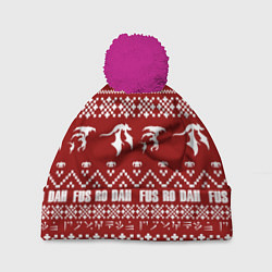 Шапка с помпоном Winter TES, цвет: 3D-малиновый