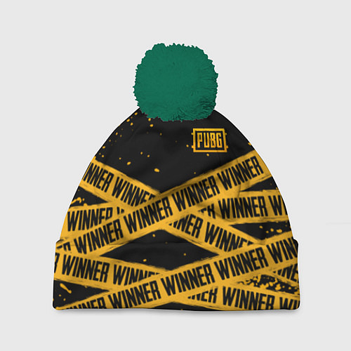 Шапка c помпоном PUBG: Only Winner / 3D-Зеленый – фото 1