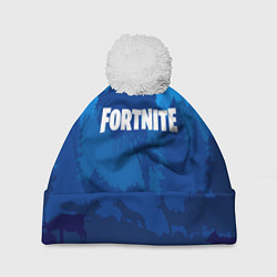 Шапка с помпоном Fortnite: Blue Forest, цвет: 3D-белый